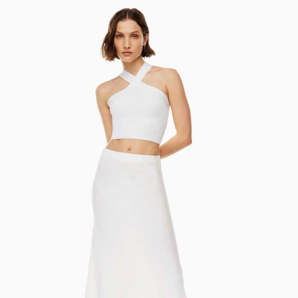 Aritiza Sculpt Knit Criss Cross Cropped Tank - Picture 1 of 4